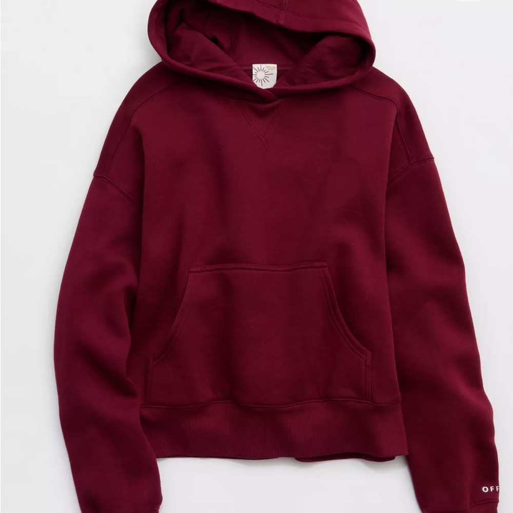 Offline by aerie Women's Burgundy Hoodie Sweatshirt